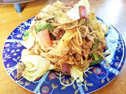 冷凍ブロッコリー・冷凍あさり使用　焼きそば